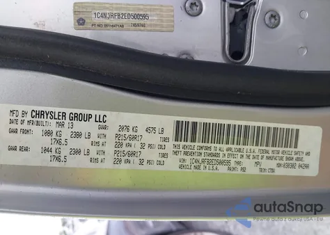 2014 Jeep Patriot Latitude z USA, uszkodzony, nr VIN 1C4NJRFB2ED500595